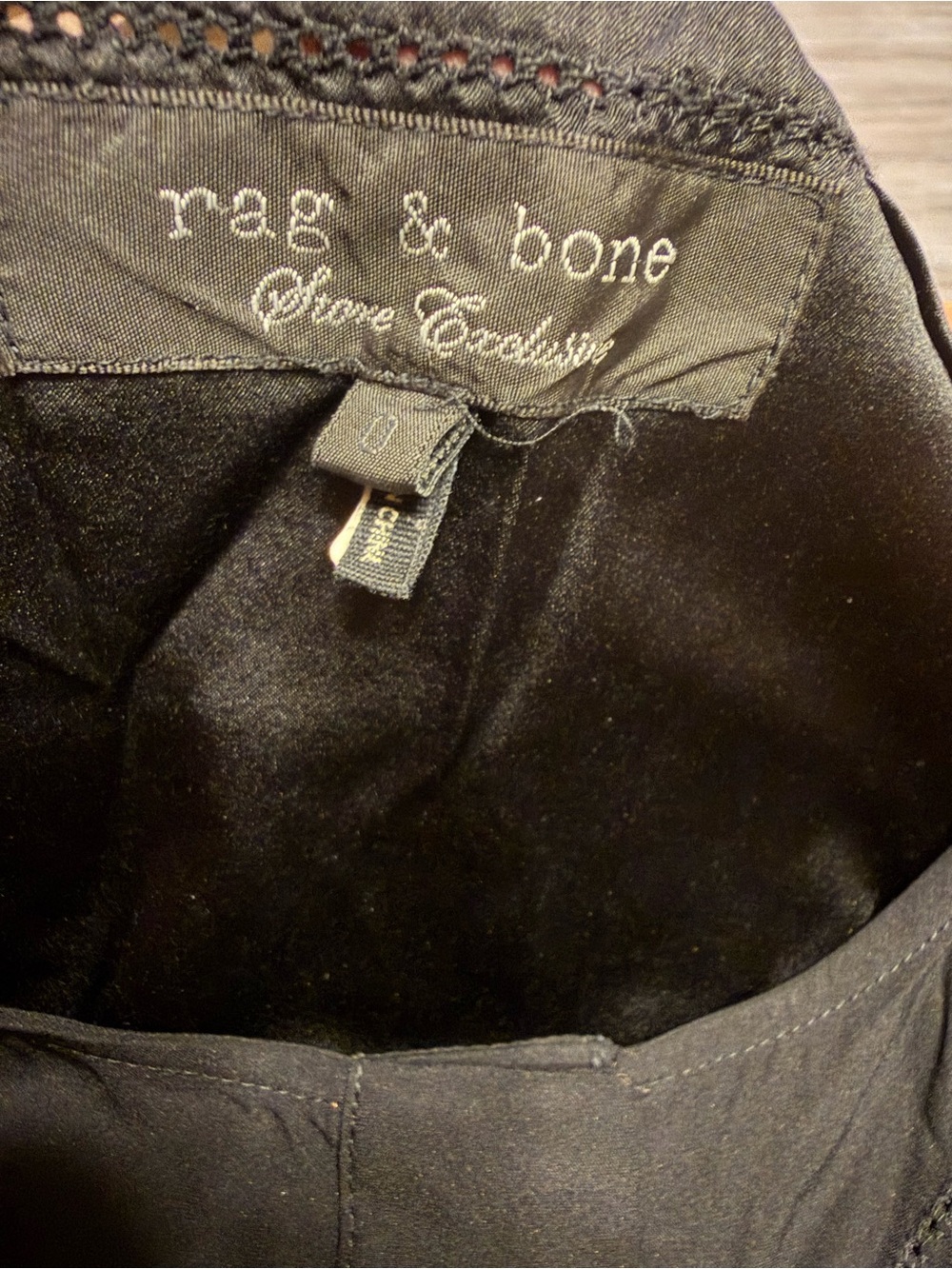 Rag & Bone Silk Shift Dress Black Sleeveless Size 0